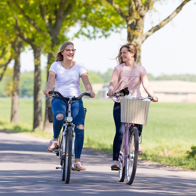 la pista ciclabile intorno al The Village Chalet